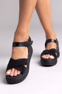 Πλατφόρμες καστόρινες Ragazza 0683 - Μαύρο - thefashionproject.gr - RAGAZZA