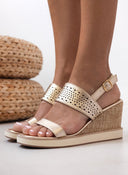 Πλατφόρμες με διάτρητο σχέδιο ERYNN - Χρυσό - thefashionproject.gr - ERYNN