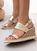 Πλατφόρμες με διάτρητο σχέδιο ERYNN - Χρυσό - thefashionproject.gr - ERYNN