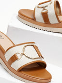 Πλατφόρμες με μεταλλική αγκράφα ERYNN - Κάμελ - thefashionproject.gr - ERYNN