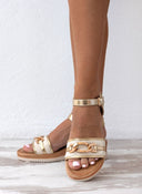 Πλατφόρμες με μπαρέτα ERYNN - Χρυσό - thefashionproject.gr - ERYNN