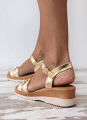 Πλατφόρμες με μπαρέτα ERYNN - Χρυσό - thefashionproject.gr - ERYNN