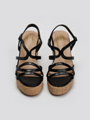 Πλατφόρμες με ψάθα στη σόλα ERYNN - Μαύρο - thefashionproject.gr - ERYNN