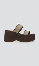 Πλατφόρμες με ψάθινες φάσες Estil - Καφέ - thefashionproject.gr - Estil - 24137036003