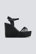 Πλατφόρμες με στρας Estil - Μαύρο - thefashionproject.gr - Estil - 23700002003