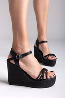 Πλατφόρμες με στρας Estil - Μαύρο - thefashionproject.gr - Estil - 23700002003