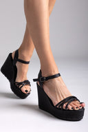 Πλατφόρμες με στρας Estil - Μαύρο - thefashionproject.gr - Estil - 23700002003
