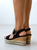 Πλατφόρμες με ξύλινο τοκά ERYNN - Μαύρο - thefashionproject.gr - ERYNN