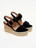 Πλατφόρμες με ξύλινο τοκά ERYNN - Μαύρο - thefashionproject.gr - ERYNN