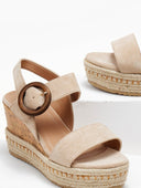 Πλατφόρμες με ξύλινο τοκά ERYNN - Μπεζ - thefashionproject.gr - ERYNN