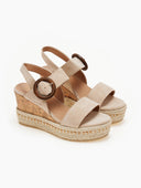 Πλατφόρμες με ξύλινο τοκά ERYNN - Μπεζ - thefashionproject.gr - ERYNN