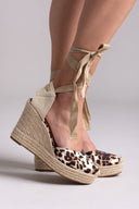 Πλατφόρμες σατέν με print CORINA - Leopard - thefashionproject.gr - CORINA