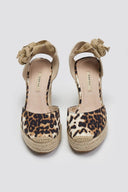 Πλατφόρμες σατέν με print CORINA - Leopard - thefashionproject.gr - CORINA