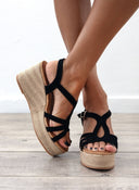 Πλατφόρμες suede με σχοινί στη σόλα ERYNN - Μαύρο - thefashionproject.gr - ERYNN