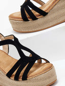 Πλατφόρμες suede με σχοινί στη σόλα ERYNN