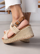 Πλατφόρμες σχοίνινες Refresh 171732 - Μπεζ - thefashionproject.gr - Refresh