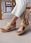 Πλατφόρμες σχοίνινες Refresh 171732 - Μπεζ - thefashionproject.gr - Refresh