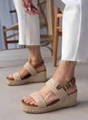 Πλατφόρμες σχοίνινες Refresh 171732 - Μπεζ - thefashionproject.gr - Refresh