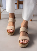 Πλατφόρμες σχοίνινες Refresh 171732 - Μπεζ - thefashionproject.gr - Refresh