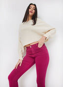 Πλεκτή μπλούζα cropped - Μπεζ - thefashionproject.gr - The Fashion Project