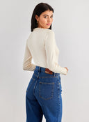Πλεκτή μπλούζα με frilled γιακά Vero Moda 10297854
