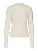 Πλεκτή μπλούζα με frilled γιακά Vero Moda 10297854