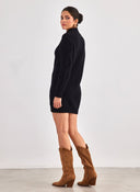 Πλεκτό φόρεμα με σχέδιο Jean Louis Francoise - Μαύρο - thefashionproject.gr - Jean Louis Francoise