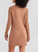 Πλεκτό φόρεμα μίνι - Caramel - thefashionproject.gr - The Fashion Project
