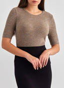 Πλεκτό κοντομάνικο ONLY 15328457 - Τάουπε - thefashionproject.gr - ONLY