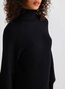 Πλεκτό μπλουζοφόρεμα ζιβάγκο Jean Louis Francoise - Μαύρο - thefashionproject.gr - Jean Louis Francoise
