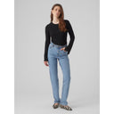 Πλεκτό πουλόβερ με ριπ πλέξη Vero Moda 10290852 - Μαύρο - thefashionproject.gr - VERO MODA