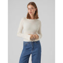 Πλεκτό πουλόβερ με ριπ πλέξη Vero Moda 10290852 - Ζαχαρί - thefashionproject.gr - VERO MODA