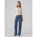 Πλεκτό πουλόβερ με ριπ πλέξη Vero Moda 10290852 - Ζαχαρί - thefashionproject.gr - VERO MODA