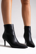 Pointed Ankle Boots with Stiletto Heel - Black Matte - thefashionproject.gr - BOTEGGA 22