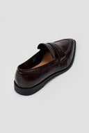 Pointed Flat Loafers Crinkled Patent - Brown Crinkled Patent - thefashionproject.gr - VeraBloom