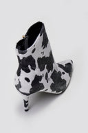 Pointed Ponyskin Ankle Boots Cow Print - Black Cow Pony - thefashionproject.gr - BOTEGGA 22