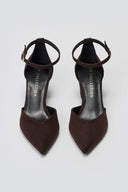 Pointed Pumps TFP Side Cut - Brown Suede - thefashionproject.gr - TFP