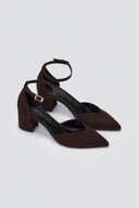 Pointed Pumps TFP Side Cut - Brown Suede - thefashionproject.gr - TFP