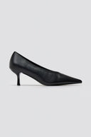 Pointed Pumps with Kitten Heel - Black Matte - thefashionproject.gr - Stephan