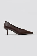 Pointed Pumps with Kitten Heel - Dark Brown Matte - thefashionproject.gr - Stephan