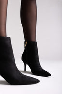 Pointed Suede Ankle Boots - Black Suede - thefashionproject.gr - BOTEGGA 22
