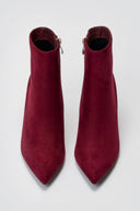 Pointed Suede Ankle Boots - Burgundy Suede - thefashionproject.gr - BOTEGGA 22
