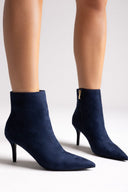 Pointed Suede Ankle Boots - Dark Blue Suede - thefashionproject.gr - BOTEGGA 22
