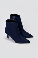 Pointed Suede Ankle Boots - Dark Blue Suede - thefashionproject.gr - BOTEGGA 22