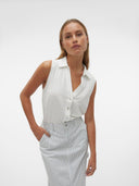 Πουκάμισο αμάνικο με λινό Vero Moda 10303648