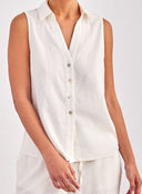 Πουκάμισο αμάνικο με λινό Vero Moda 10303648