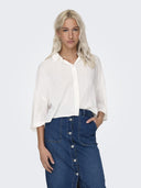 Πουκάμισο κοντό ONLY 15307870 - Λευκό - thefashionproject.gr - ONLY