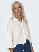 Πουκάμισο κοντό ONLY 15307870 - Λευκό - thefashionproject.gr - ONLY
