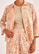 Πουκάμισο λινό εμπριμέ VERO MODA 10308892 - Πορτοκαλί - thefashionproject.gr - VERO MODA