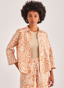 Πουκάμισο λινό εμπριμέ VERO MODA 10308892 - Πορτοκαλί - thefashionproject.gr - VERO MODA